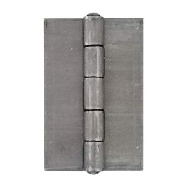 Imagem de Hinge Outlet Dobradiça de solda 6,3 cm x 8,3 cm, aço brilhante, pacote com 2