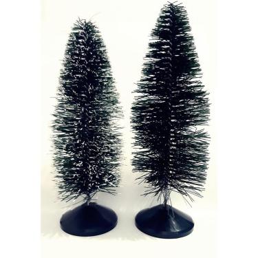Imagem de Kit com 2 Mini Árvore de Natal Nevada e Verde 25cm