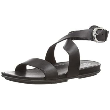 Imagem de Fitflop Sandálias Femininas com Tira no Tornozelo, Todo preto, 5