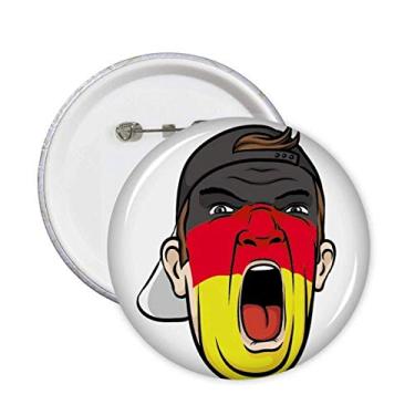 Imagem de Broche de cabeça de maquiagem com bandeira da Alemanha para decoração de 5 peças
