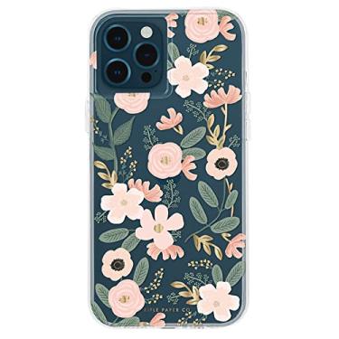 Imagem de Rifle Paper Co – Capa para iPhone 12 Pro Max (5G) – Proteção contra quedas de 3 metros – Elementos de folha dourada – 17 cm – Flores silvestres