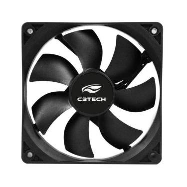 Imagem de Cooler Para Gabinete C3Tech F7-Mb10Bk 3 Pinos 8X8X2,5Cm