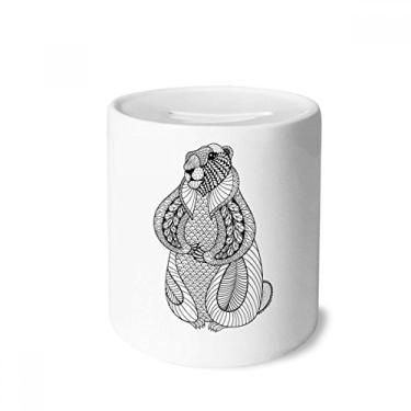 Imagem de DIYthinker Caixa de moedas de cerâmica com imagem de rato grande de animal, porta-moedas, presente de cofrinho