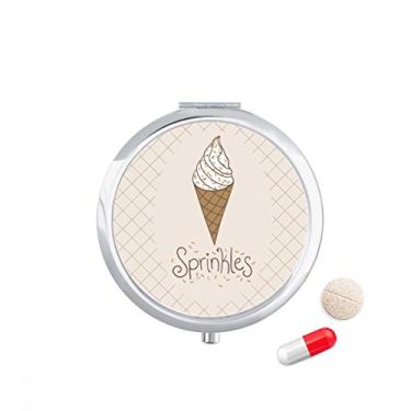 Imagem de Estojo de comprimidos de sorvete de agulha colorida de chocolate, caixa de armazenamento de remédios