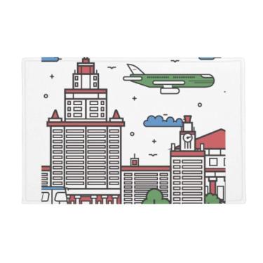 Imagem de DIYthinker Tapete antiderrapante com estampa de símbolo nacional da cidade da Rússia