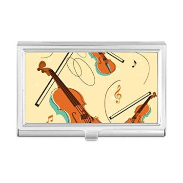 Imagem de Estojo de bolso com estampa de instrumentos musicais de violino, porta-cartões