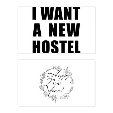 Imagem de I Want A New Hostel Festival Ano Novo Cartão de felicitações Bless Message Present
