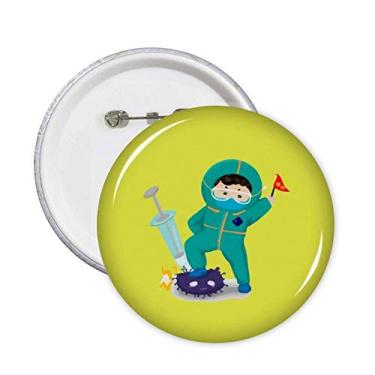 Imagem de Emblema Doctor Overcome Fight Conquer Derrota Broches Emblema Acessório Decoração 5 peças