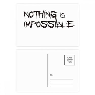 Imagem de Conjunto de cartão postal Nothing Is Impossible Birthday Mailing Thanks Card