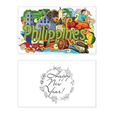 Imagem de Camiguen Philippine Graffiti Festival Ano Novo Cartão de felicitações Bless Message Present