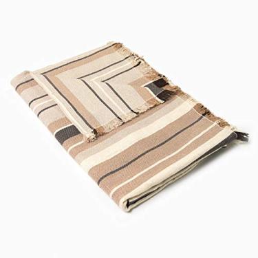 Imagem de Manta Ouro Preto 1,40m x 1,40m Algodão para Sofá, Ráfia