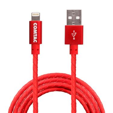 Imagem de Cabo Lightning para USB - com Certificação MFI - 1 metro - Vermelho