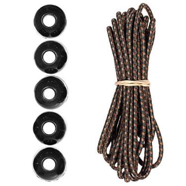 Imagem de Kits de cordas de choque Paracord Planet Ball – 3 m de cabo de choque de 0,5 cm – para acampamento, eventos, tendas, caminhadas, lonas e usos ao ar livre (Woodlan Camo)