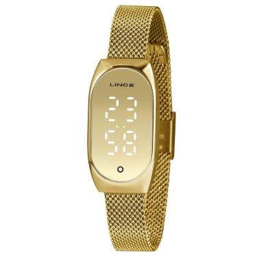 Imagem de Relógio LINCE feminino dourado digital LDG4706L CXKX
