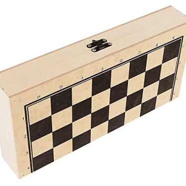 Imagem de Jogo Xadrez E Damas Colegial - Rei 5 Cm - 56 Peças Carlu