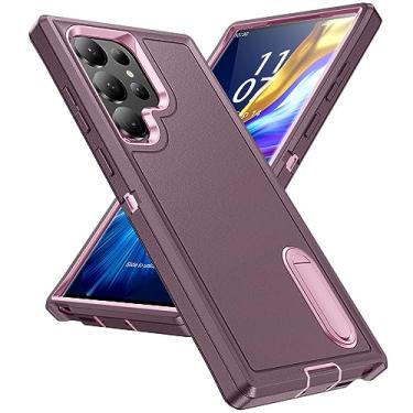 Imagem de Capa antiderrapante para celular de camada dupla para Samsung Galaxy S23 Ultra S 23 Plus S22 Ultra A54 A53 A14 A13 A04S Estojos à prova de choque, roxo, para Galaxy A14 4G