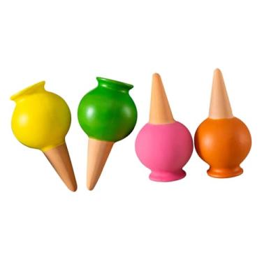 Imagem de Generic 4x estacas de rega de plantas 100ml multifuncional decorativo planta waterer gotejador automático para férias ao ar livre indoor