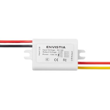 Imagem de Envistia Mall Mdulo de Fonte de Alimentao Conversor DC-DC Miniatura Impermevel 12V a 5V 3A com Proteo Contra Sobrecarga e Baixa Tenso, UL Listado