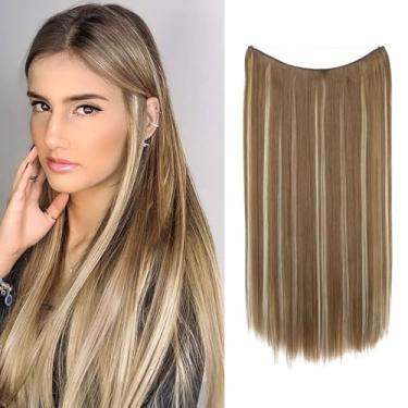 Imagem de Aplique de Cabelo Feminino Longo Liso Alongament Extensões de Cabelo para Mulheres (22, Modelo 02)
