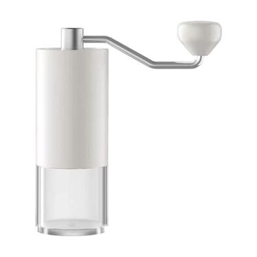 Imagem de Ioensy Moedor de café manual com design moderno, moinho de café com manivela para uso doméstico, branco