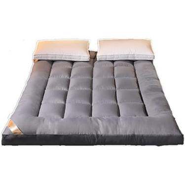 Imagem de Colchão Futon Colchão Futon Topper Colchão De Chão Almofada De Colchão Grosso Colchão De Cama Acolchoado Topper Down Almofada De Dormir Alternativa Para Quarto De Hóspedes,Cinza,180x200cm,Striking