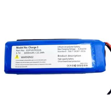 Imagem de Bateria de reposição de 3,7 V 6000 mAh para a bateria do alto-falante Bluetooth portátil JBL Charge 3, compatível com a peça nº GSP1029102A