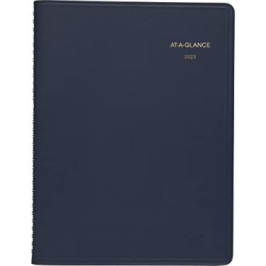 Imagem de AT-A-GLANCE Planejador semanal 2023, agenda de compromissos quarto de hora, 13 meses, 21,5 x 28 cm, grande, azul marinho (7095020)