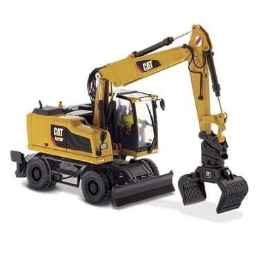 Imagem de CAT Caterpillar M318F Wheeled Excavator with Operator High Line Series 1/50 Diecast Model by Diecast Masters