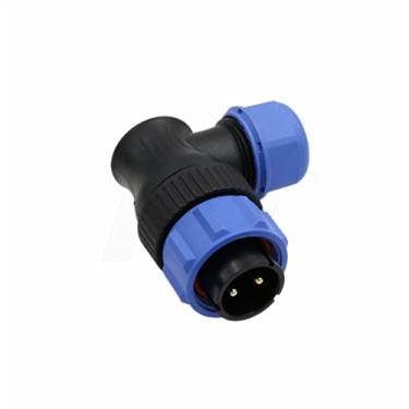 Imagem de HangTon AC200MAX AC300 EP500 RV Conector circular de aviação de 2 pinos ângulo reto 12V 30A Potência para BLUETTI DC saída impermeável IP68 4-12 mm cabo plugue contato macho