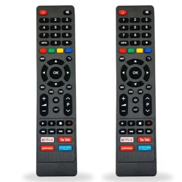 Imagem de Kit 02 Controle Remoto Compatível com PHILCO Smart Tv LCD LED 4K BRITÂNIA Teclas Netflix Youtube Globoplay Prime