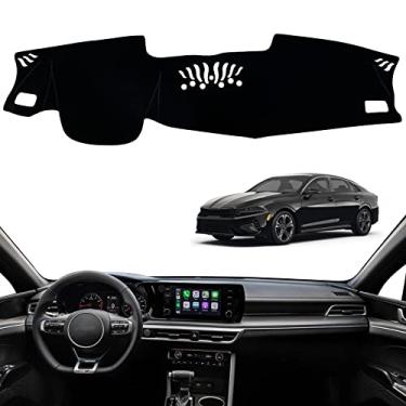 Imagem de INUBOXES Capa de painel de painel tapete tapete antiderrapante personalizado compatível com Kia K5 2021 2022 2023 protetor solar (sem HUD)