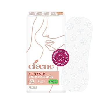 Imagem de Claene Forro de calcinha de algodão orgânico, sem perfume, forro de calcinha para mulheres, fino, livre de crueldade, forro orgânico respirável para mulheres, incontinência leve, natural, vegano, menstrual (regular, 50 unidades)