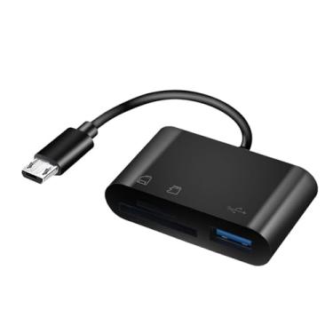 Imagem de 3in1 Type-C m/ic-r/o Adapter TF CF SD Memory Card Reader USB-C OTG Writer Compact Flash (Color : Black micro)