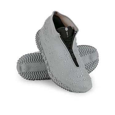 Imagem de Zbyoujer Capas de Chuva Impermeáveis, Sapatos de Silicone com Zíper, Galochas Antiderrapantes para Homens e Mulheres