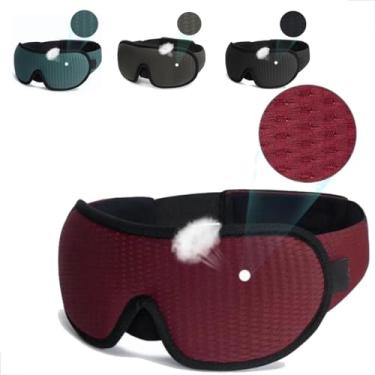 Imagem de Máscara de Dormir 3D Tapa Olhos 100% Bloqueadora Luminosidade com alça ajustável Mascara de Sono (Vermelho)