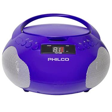 Imagem de Philco Boombox Leitor de Cd Portátil com Alto-Falantes e Rádio Am Fm | Leitor de Cd Purple Boom Box Compatível com Cd-R/Cd-Rw e Cd de Áudio | Entrada Auxiliar de 3,5 Mm | Som Estéreo | Visor LED | Ac/