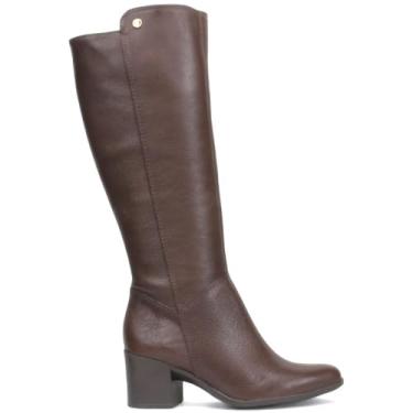Imagem de Bota Bottero Cano Longo Salto Bloco Couro Feminina 346903-37 - Marrom