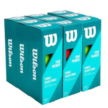 Imagem de Bola De Beach Tennis Wilson Premier Tour - Pack Com 9 Tubos