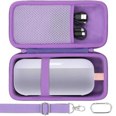 Imagem de co2CREA Capa de viagem rígida de substituição para alto-falante portátil Bose SoundLink Flex 2ª geração/Bose SoundLink Flex Bluetooth (capa roxa)