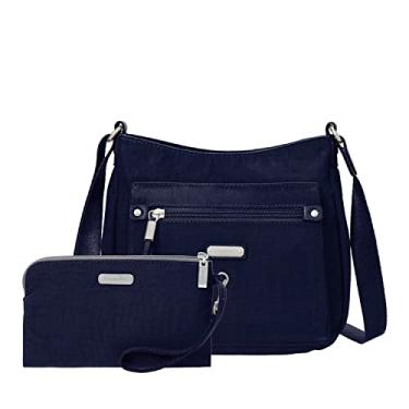 Imagem de Baggallini Uptown Bagg com bolsa de pulso para telefone RFID, Azul, One Size