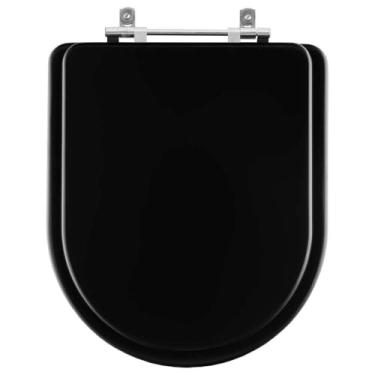 Imagem de Assento Sanitário Laqueado San Remo Preto para bacia Hervy