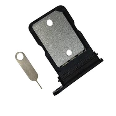 Imagem de Compartimento de substituição para bandeja de cartão SIM Pixel 4 para Google Pixel 4, Pixel 4XL 2019 (preto)