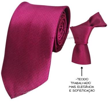 Imagem de Gravata Marsala para Padrinhos e Eventos Tecido Trabalhado Traço - Her