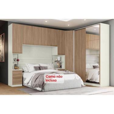 Imagem de Quarto Casal Modulado Seletto 5 Peças (1 Armário Ponte + 1 Guarda Roup