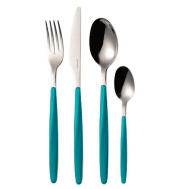 Imagem de Faqueiro Fusion Azul Mate 24 Peças - Guzzini