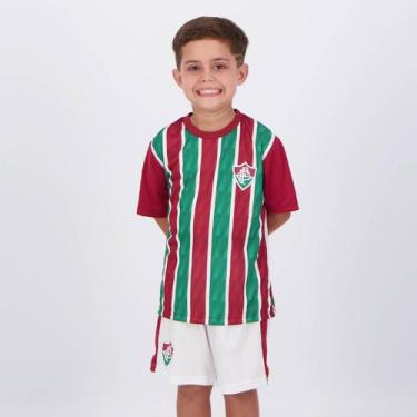 Imagem de Kit Fluminense Mini Craque Infantil Tricolor - Braziline, 10 ANOS