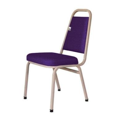 Imagem de Cadeira Empilhável para Hotelaria Linha Hotel Jersey Roxo - Design Off