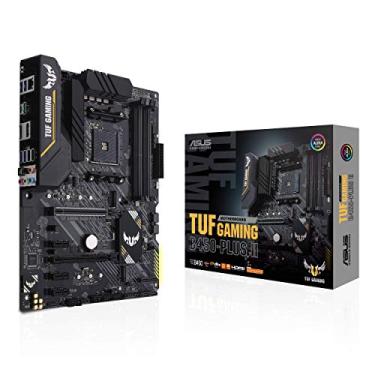 Imagem de ASUS TUF Gaming B450-PLUS II AMD AM4 (Ryzen 5000, 3ª geração Ryzen ATX placa mãe para jogos (DDR4 4400 (O.C.), HDMI 2.0b, USB 3.2 Geração 2 Tipo-C, BIOS Flashback, 256 Mb BIOS Flash ROM