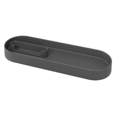 Imagem de Bandeja para Banheiro com Porta Celular Coza Serene Cinza Chumbo