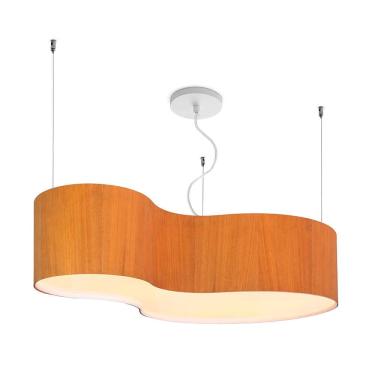 Imagem de Lustre Madeira Grande Forma Orgânica WOOD8050 - Jequitibá